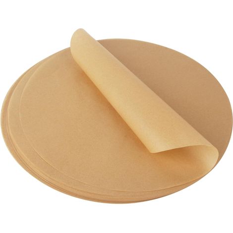 200 runde Backpapierbögen, 30 cm Durchmesser, hitzebeständig, zum Backen von Speisen auf Grill, in der Pfanne und im Airfryer.