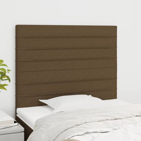 Tête de lit Marron foncé 90x5x118/128 cm Tissu vidaXL