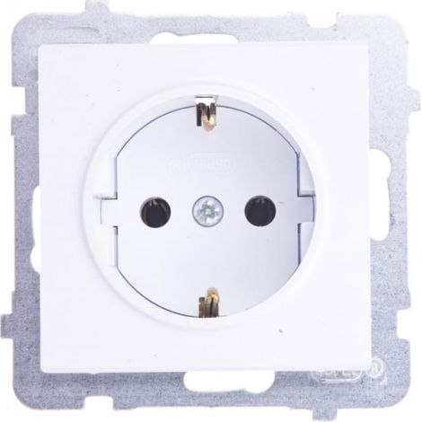 Sonata Single socket with/with Schuko white GP-1RS/m/00