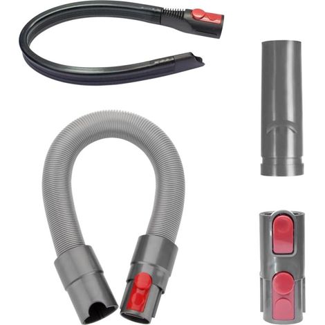 Lot de 4 Raccord de Accessoires avec Embout Flexible, Rallonge Tuyau Extensible, Fermeture de Commutateur et Adaptateur pour Dyson V15, V12, V11, V10, V8, V7 Aspirateur (1/5)