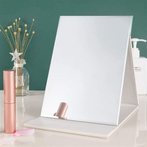 Espejo De Maquillaje Portátil Super Hd - Ajustable En Ángulo - Para Uso En Mesa O Manos Libres - Plegable - 1 Unidad (1/5)