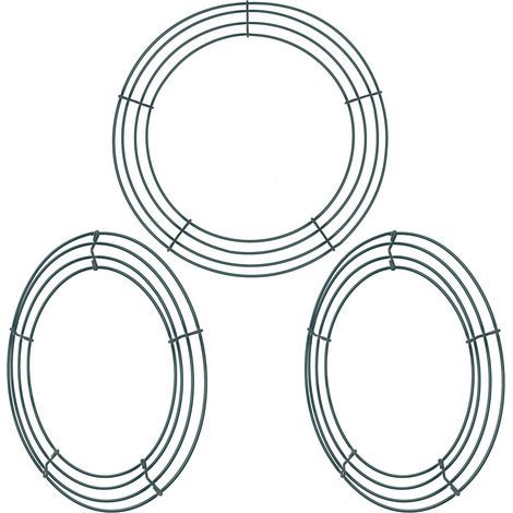 Weihnachtskranz aus Draht (3er-Set), 30 cm Rahmen, ideal für Weihnachtsdekorationen. (1/5)