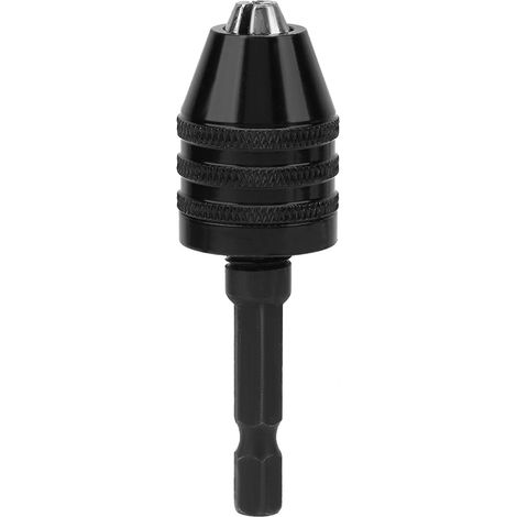 Mandrin sans clé 0.3-6.5mm, Adaptateur Quick Change à manchon hexagonale 1/4" pour perceuse