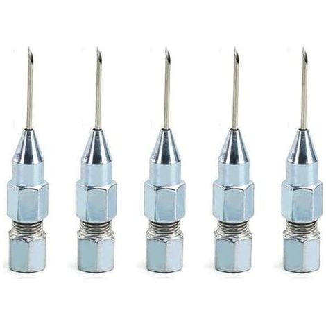 5 pièces pointe d'aiguille de pistolet à graisse de la bouche, aiguille d'injecteur de graisse pour la lubrification dans des roulements scellés très serrés et des joints universels