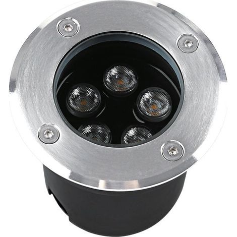Spot Extérieur Encastrable 5W IP67 220V Sol 30° Ø80mm - Blanc Chaud 2300K - 3500K - SILAMP (1/2)