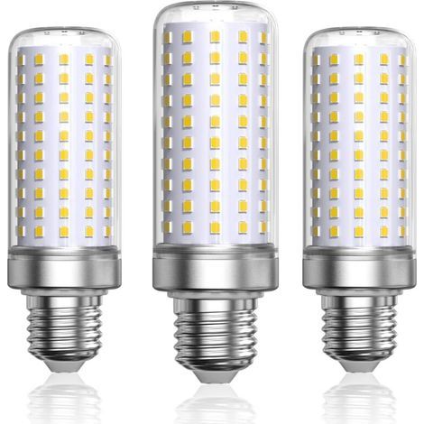 E27 LED-Maiskolbenlampe, Kaltweiß 6000K, 1800LM, entspricht einer 200W Halogenlampe, E27 LED-Maiskolbenlampen für Wohnzimmer, Kronleuchter, Veranda (nicht dimmbar, 3er-Pack) (1/5)