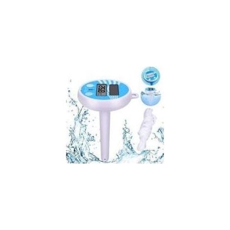 Thermomètre de piscine numérique solaire flottant avec écran LCD pour piscine extérieure et intérieure et spa (1/5)