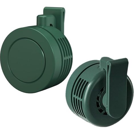 Ventilateur électrique silencieux pour le cou avec pince - Vert - Mini ventilateur portable sans pales - Petit ventilateur à pince - 3 vitesses & (1/5)