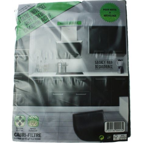 Cabri-deal Filtre universel charbon actif noir 47x57 cm (1/2)