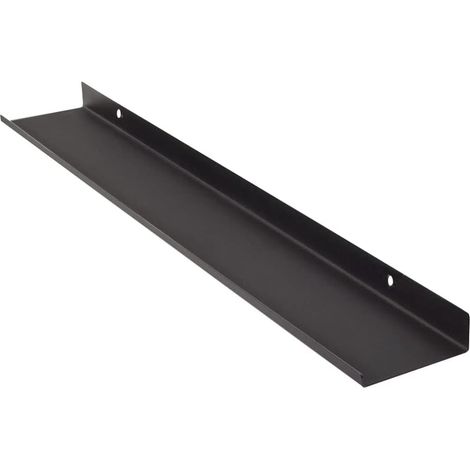 Etagere Murale Noire Tablette Murale Flottante 70 cm Étagère Metallique pour Cadres, Photo, Cuisine, Chambre, Salle de Bain, Bureau (1/4)