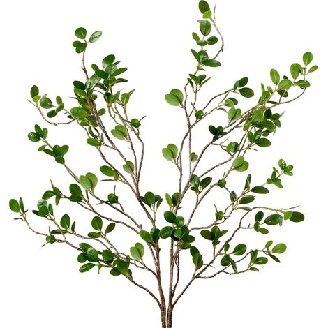 Branches Faux Ficus - 43 Pouces - Décoration Intérieure Extérieure - Filler Pour Vase - 2 Pièces (1/4)
