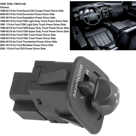 Interrupteur de rétroviseur F65Z-17B676-AB pour Ford Excursion/Expedition/F-150/F-250/F-350 - ABS durable - Installation facile (1/5)