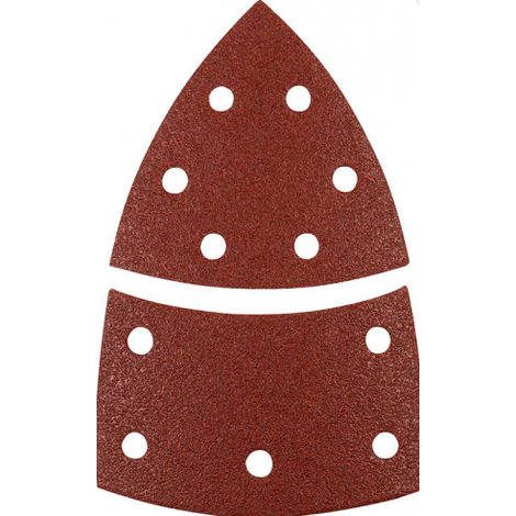 KWB lija triangulo 100x60x93 mm grano 80 49496108 , Lija triangular 100 × 60 × 93 mm grano 80 49496108 (5 uds.), diseñada para trabajos de lijado en esquinas, bordes y zonas de dif