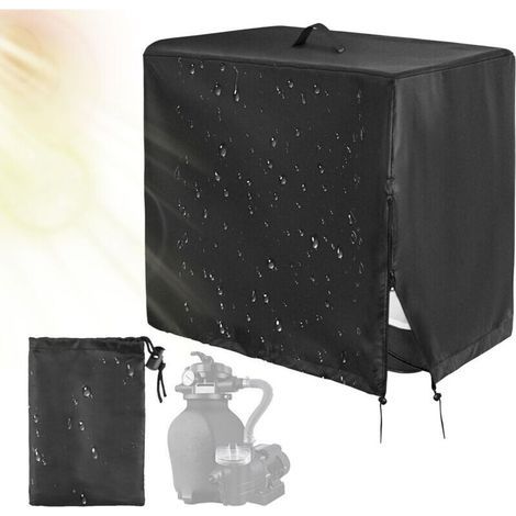 Cache Pompe Piscine Hors Sol Abri Pompe Piscine Coffre pour Pompe Piscine Abri Pompe Piscine Hors Sol Abri Piscine Abri Piscine Hors Sol Oxford Full Cover Étanche 84x61x86 cm (1/4)