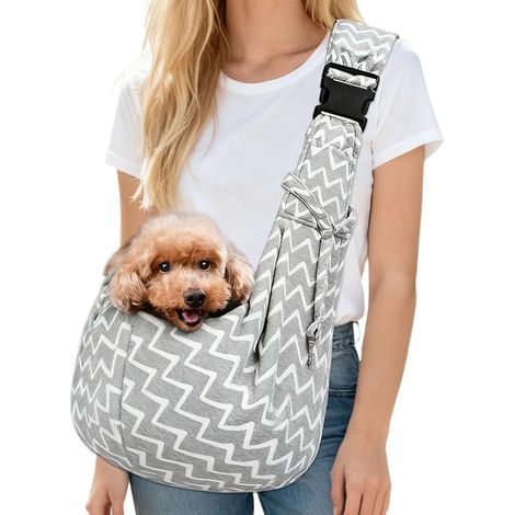 Medium Size Dog Cat Carrier Bag up to 7.5 kg Shoulder Bag for Small Dogs Portable Shoulder Bags with Hook for Outdoor Dogs and Cats (1/5)