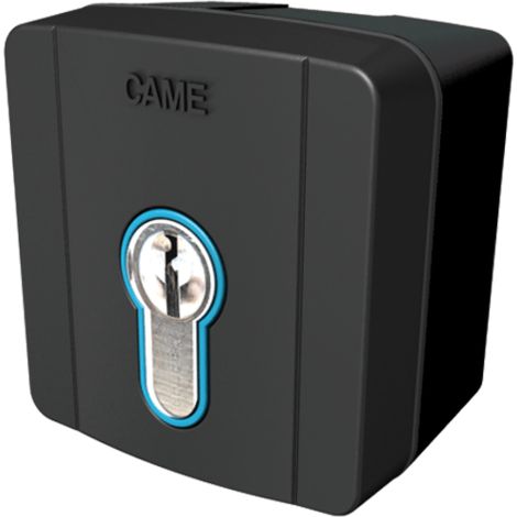 Came – Sélecteur de clé externe avec rétroéclairage bleu – Couvercle gris RAL 7024 – Pour motorisation de portail – 806SL0050