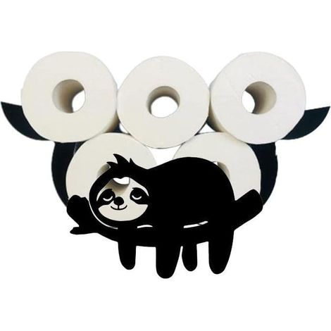 Porte-papier toilette Paresseux - En forme paresseux amusant pour ranger les rouleaux papier - Design amusant à fixer au mur - Pour plan travail, salle bain (1/5)