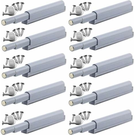 Appuyez pour ouvrir magnétique loquets Fermetures magnétiques push-open ouvre et ferme la porte avec une simple pression (10 pièces)-