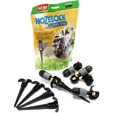 Hozelock - 7010 KIT 5 DRIPPER + 5 PICCHETTI orto giardino irrigazione (1/3)