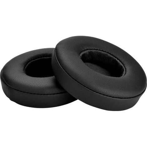 1 paire de coussinets d'oreille compatibles avec les écouteurs Bluetooth sans fil Beats Solo 2 Solo 3 avec cuir protéiné et mousse à mémoire de forme (noir) (1/5)