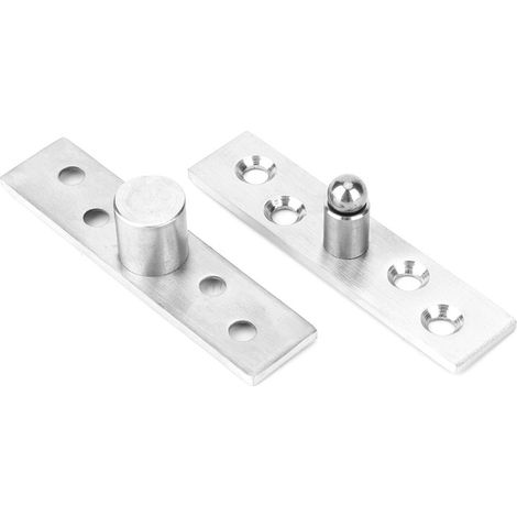 2 charnières pivotantes à 360 degrés en acier inoxydable, charnières de porte rotatives de 75 mm de long, pivot central (1/5)