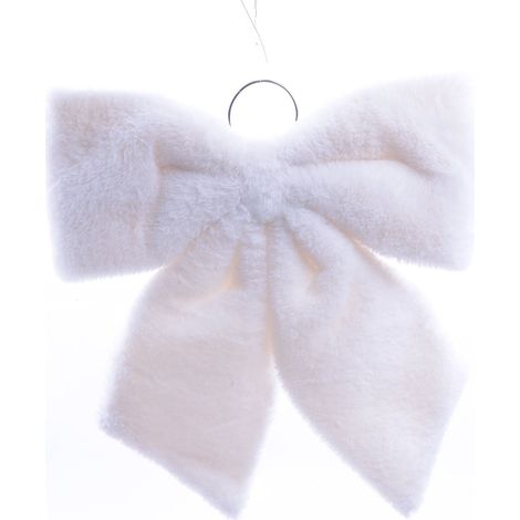 Fiocco di natale imbottito in tessuto decorazione natalizia per albero e dietro porta -34 cm