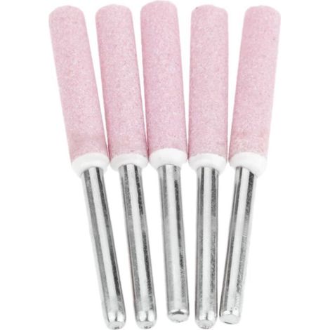 Juego de 5 limas para afilar motosierras, cabezal de pulido y rectificado de 4,8 mm - Crezuo