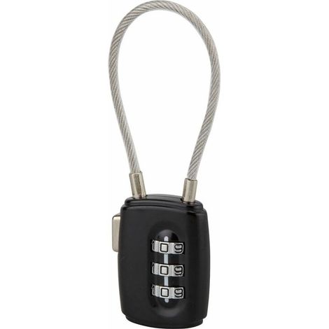 Cadenas à combinaison Moorea, 3 chiffres, intérieur, anse cable 125mm, 30mm - (1/2)