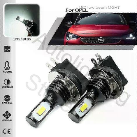 Compatible avec les modèles Corsa D 2011-2014, ampoules de phares LED doubles H11B/H9B/H8B, feux de croisement blancs 6500K avec CANBUS CSP 1400 lumens. (1/5)