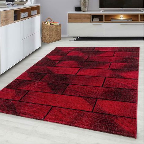 Tapis moderne pour salon rectangle Celan Rouge 120x170