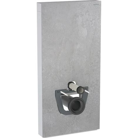 Panneau sanitaire Geberit MONOLITH pour WC suspendu, 101 cm, habillage frontal en grès-céramique aspect béton, latéral aluminium - Geberit (1/4)