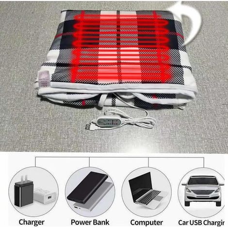 Coperta riscaldata a scialle, coperta elettrica portatile, coperta riscaldata morbida, poncho elettrico, coperta riscaldata USB (1/4)