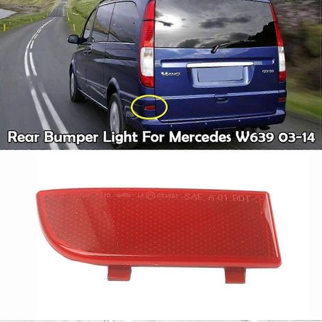 Reflector de luz del parachoques trasero izquierdo para Vito Viano W639 6398260040 6398260440 Rojo SZRH AF (1/4)