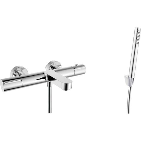 kielle Oudee - Mezclador termostático para bañera con accesorios EcoSpare, cromo 10302SNT90 (1/5)