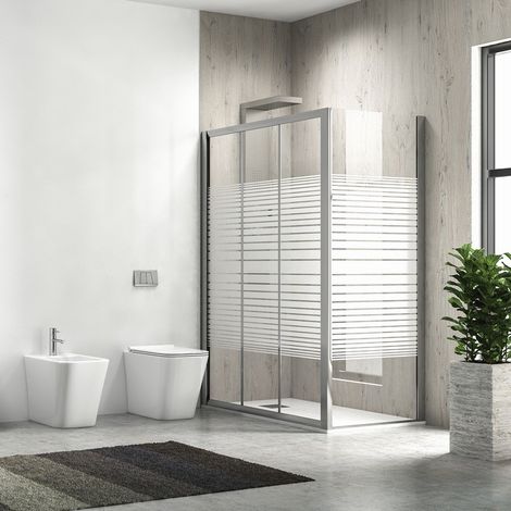 Box doccia 90x90 altezza 180 cm apertura scorrimento KP3000S kamalu