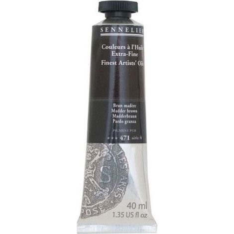 Couleurs à l'huile - Sennelier - Madder Marron - 40ml - Pigments naturels - Finition satinée