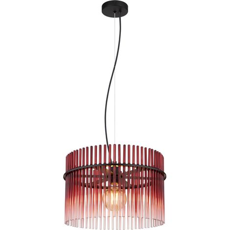 Globo - lámpara colgante - GORLEY - rojo - vidrio - Ø 40cm - E27