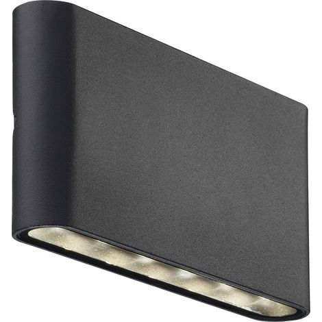 Applique murale KINVER 18 Aluminium Noir, H.9 - IP54 - LED Module /Nordlux Extérieur