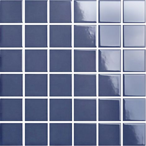 Mosaïque de grès cérame PICCOLO VELVET 5x5cm (finition brillante) - Ink blue - - 339 - Ink blue - boîte de 0.93 m2