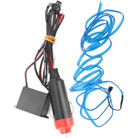 Dekorativer LED-Lichtstreifen für den Innenraum, 4 Meter, Eisblau, Auto-LED-EL-Kaltlicht-Modifikationsteile (1/5)