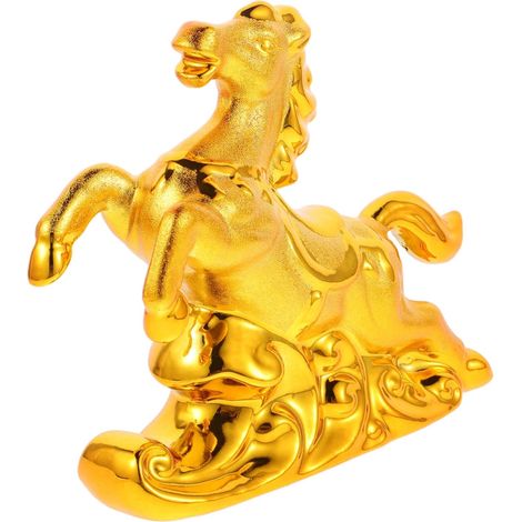Statue de Cheval Décoration de Chevaux Figurine de Cheval Ornement de Bureau Décoration de Table Debout (1/5)
