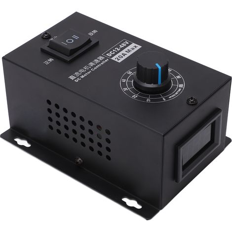Contrôleur de moteur à boîtier métallique, transformateur de tension à vitesse réglable 20 A pour applications industrielles, 12 V CC à 48 V CC (1/5)