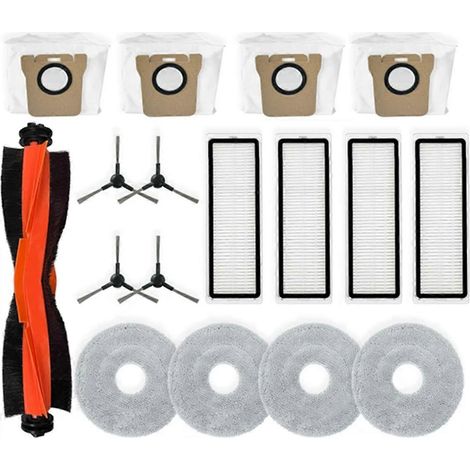 Pièces détachées pour aspirateur robot Xiaomi X20 PRO / D102GL : rouleau principal, brosse latérale, filtre HEPA, chiffon de nettoyage D (1/5)