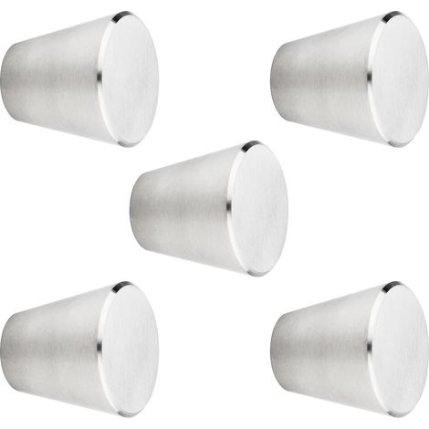5er Pack - Möbelknopf EK09 Ø 20 mm Edelstahl gebürstet Möbelknauf von SOTECH