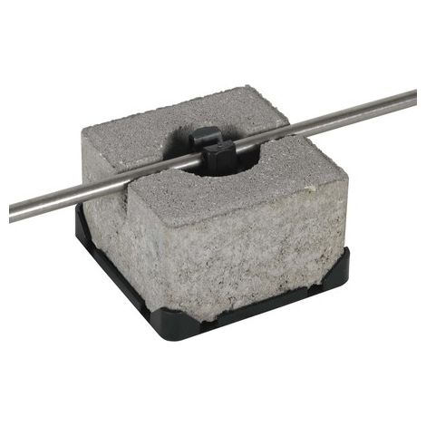 Le Sanitaire – Support de câble de toiture en béton pour toits plats – Fixation stable et durable – Dimensions 10x7x10 cm – 1 pièce