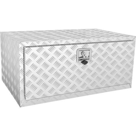 VEVOR Cassetta Portaoggetti Sottoscocca per Camion, Cassetta Portaoggetti per Pickup 36"x24"x24", Cassetta Attrezzi in Alluminio Scatola Portaoggetti Rimorchio Maniglia a T Camion, Furgone, Rimorchio