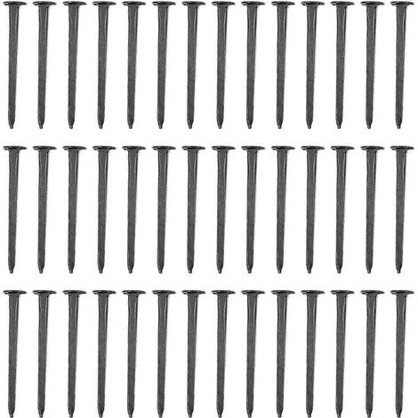 sachet de faux ongles à tête ronde de rechange pour chaussures à talons hauts-1.90X0.20X0.20CM-Black
