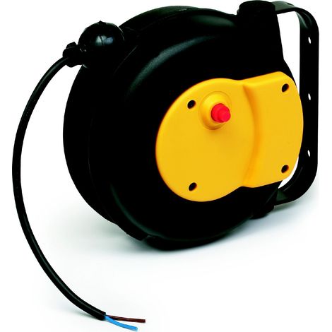 Enrouleur de câble 6 m 3G 1 mm² 230V Polypropylène avec enrouleur automatique et support mural pivotant Zeca 9003 (1/2)