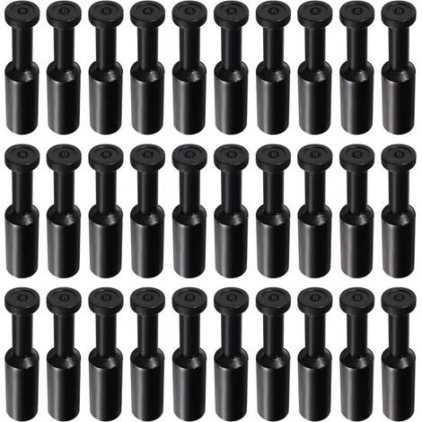30 Stück 8-mm-Pneumatikstopfen, Steckverbinder, pneumatische Dichtungsstopfen für 8-mm-Rohrverbindungsstücke, schwarz