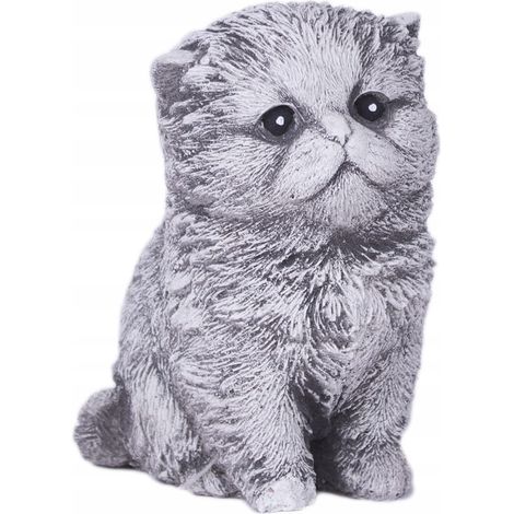 Figurine de jardin Sculpture Chat gris (1/2)